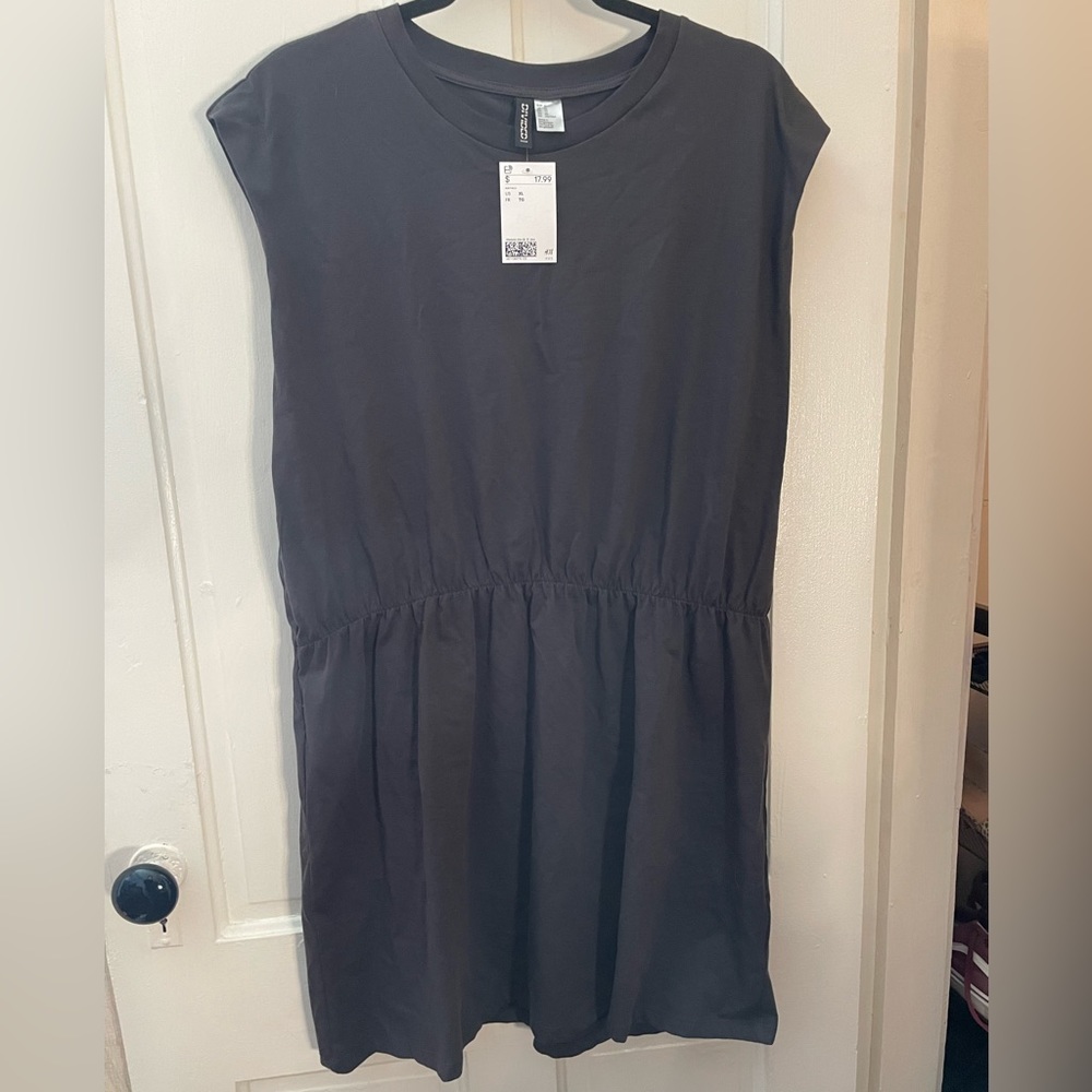 H&M cinched waist sleeveless dress